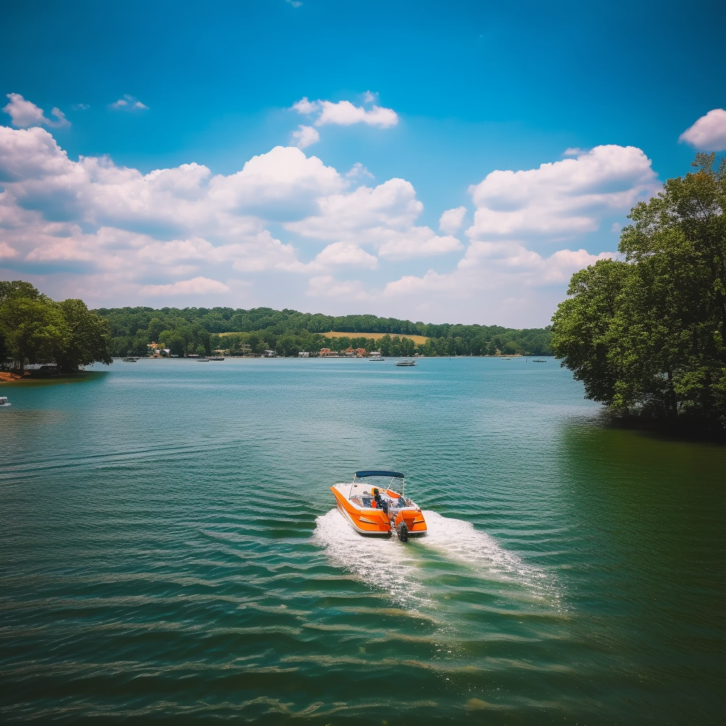 Wakeboard on Percy Priest Lake with a wake boat from Water Walkers' Wakeboard Boat Rental Nashville