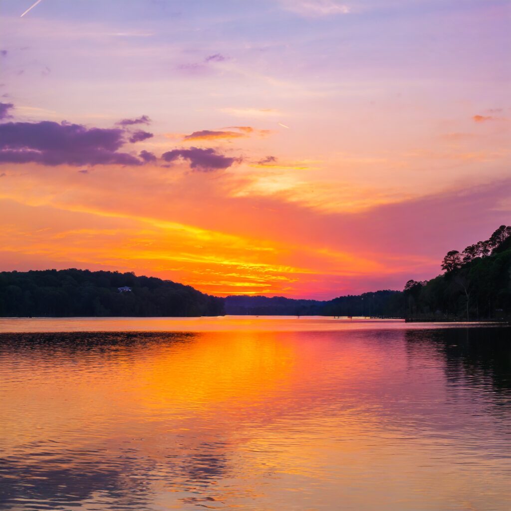 outdoor adventures Tennessee with Water Walkers amidst a scenic sunset backdrop.